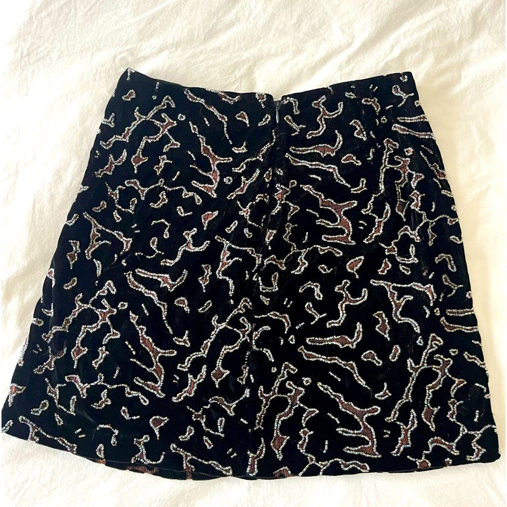 Club Monaco Beaded Velvet Skirt